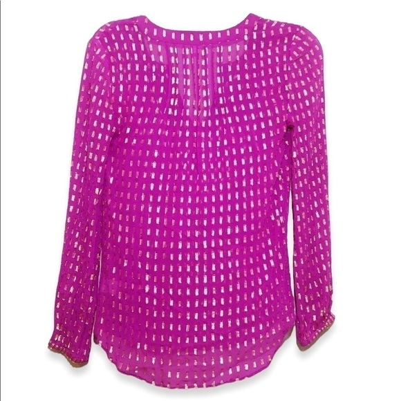 Lilly Pulitzer Silk Colby Top size XS exotic orchid - Picture 6 of 6